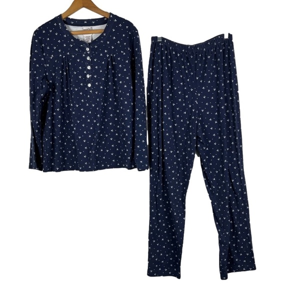 Scandia Woods Other - Scandia woods navy blue pajama set medium